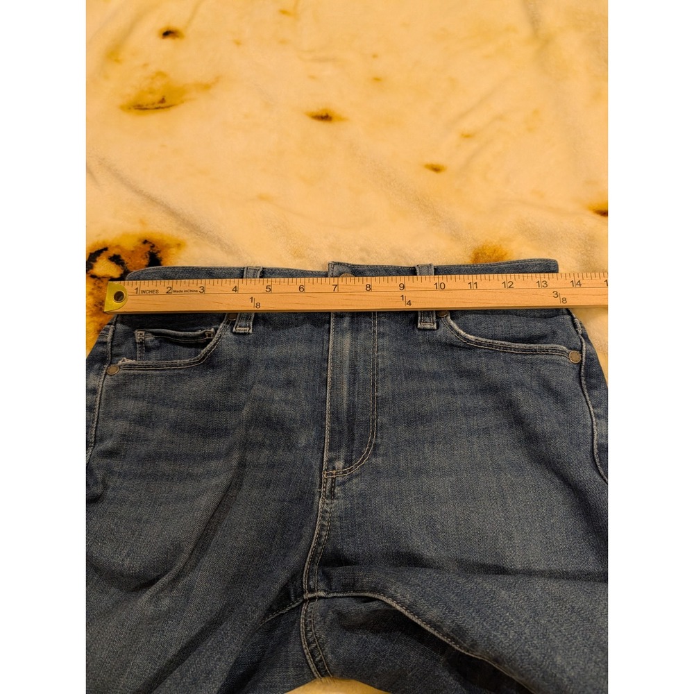 PAIGE Rory Crop Flare Jeans Medium Wash Raw Hem Size 27 - Picture 6 of 14